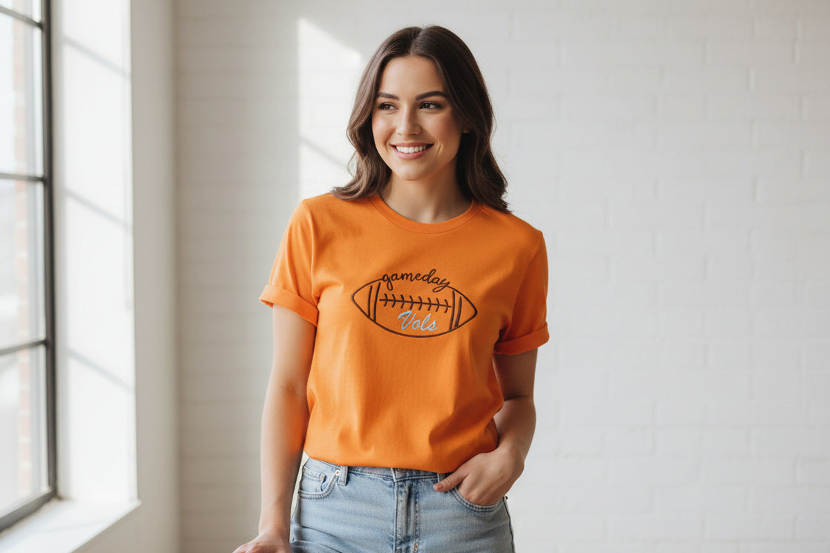 Game Day Embroidered T-Shirt