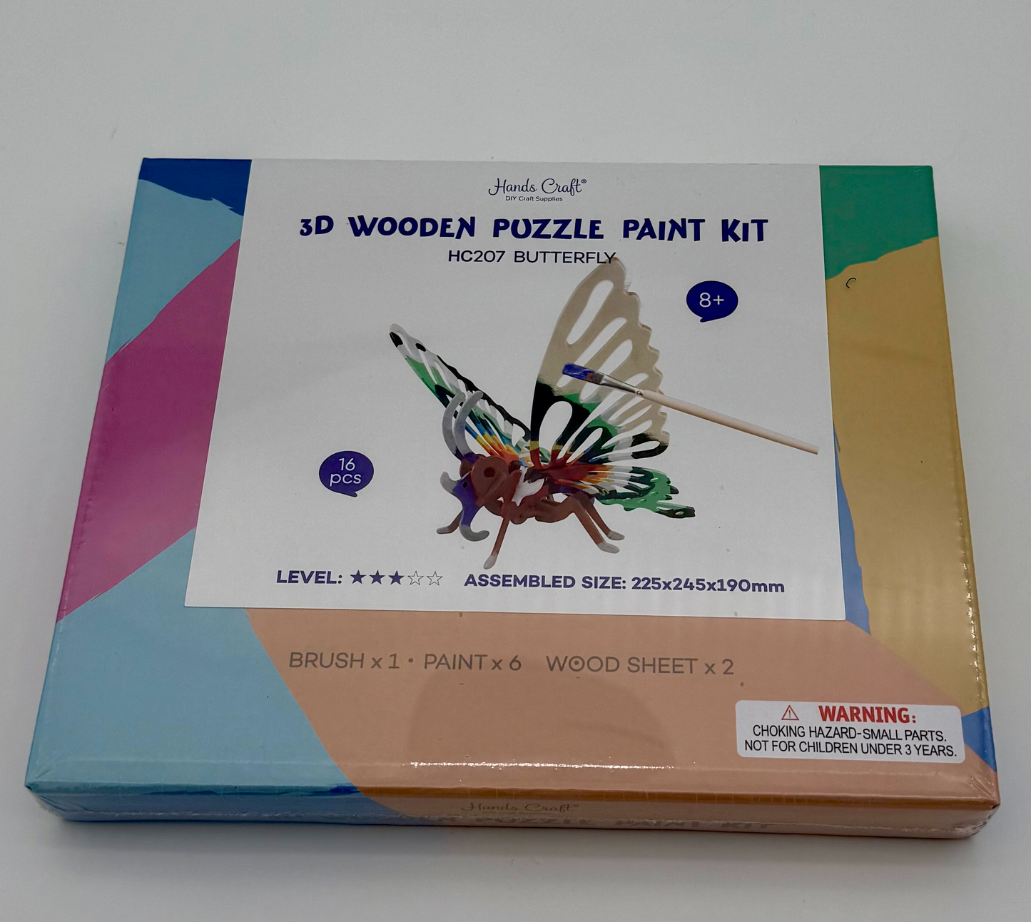 3D Wooden Puzzle with Paint Kit