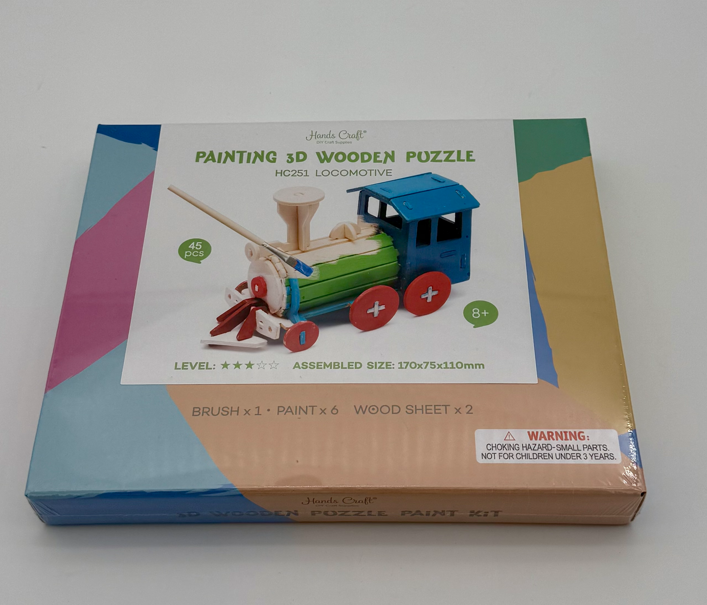 3D Wooden Puzzle with Paint Kit