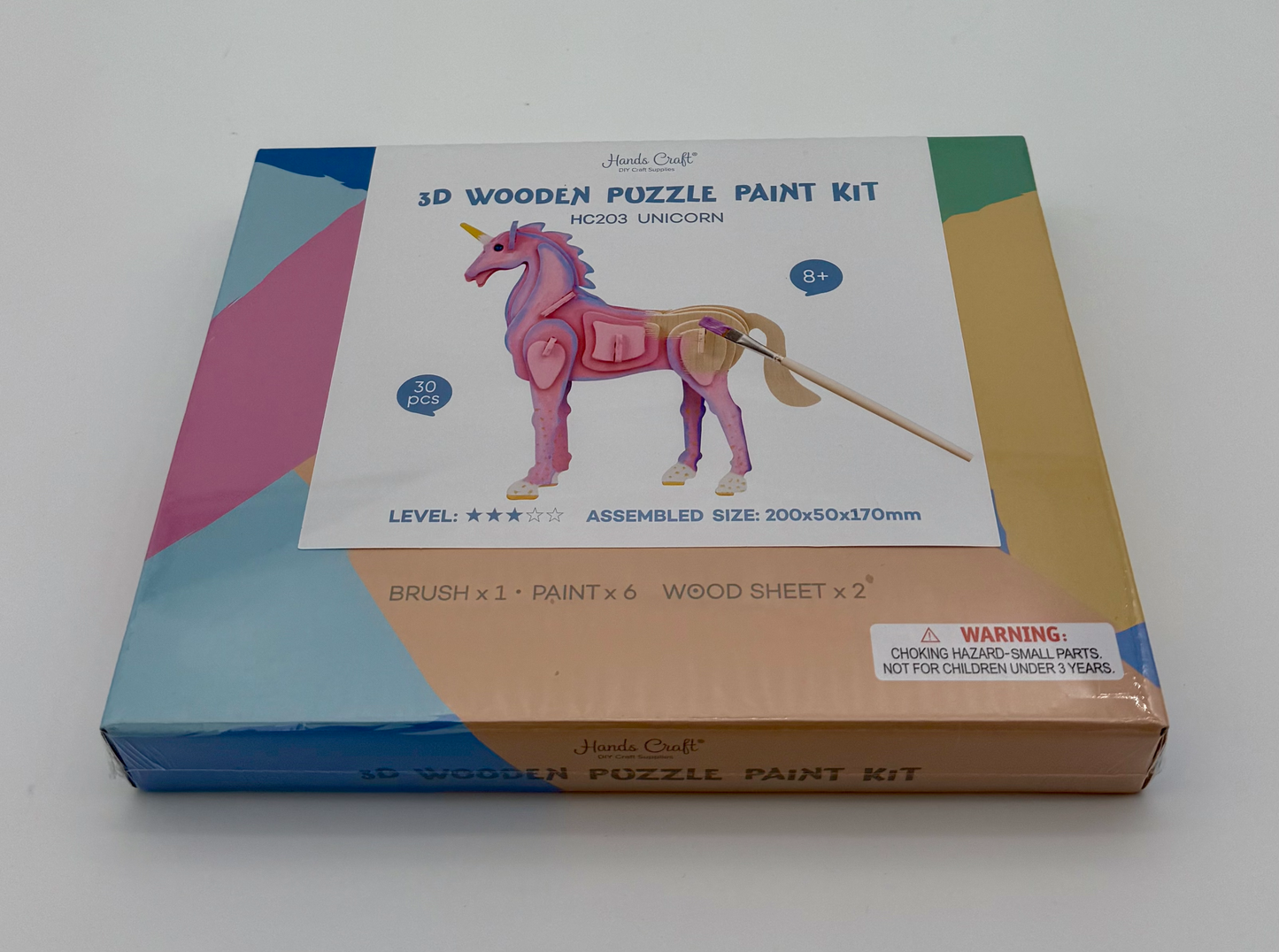 3D Wooden Puzzle with Paint Kit