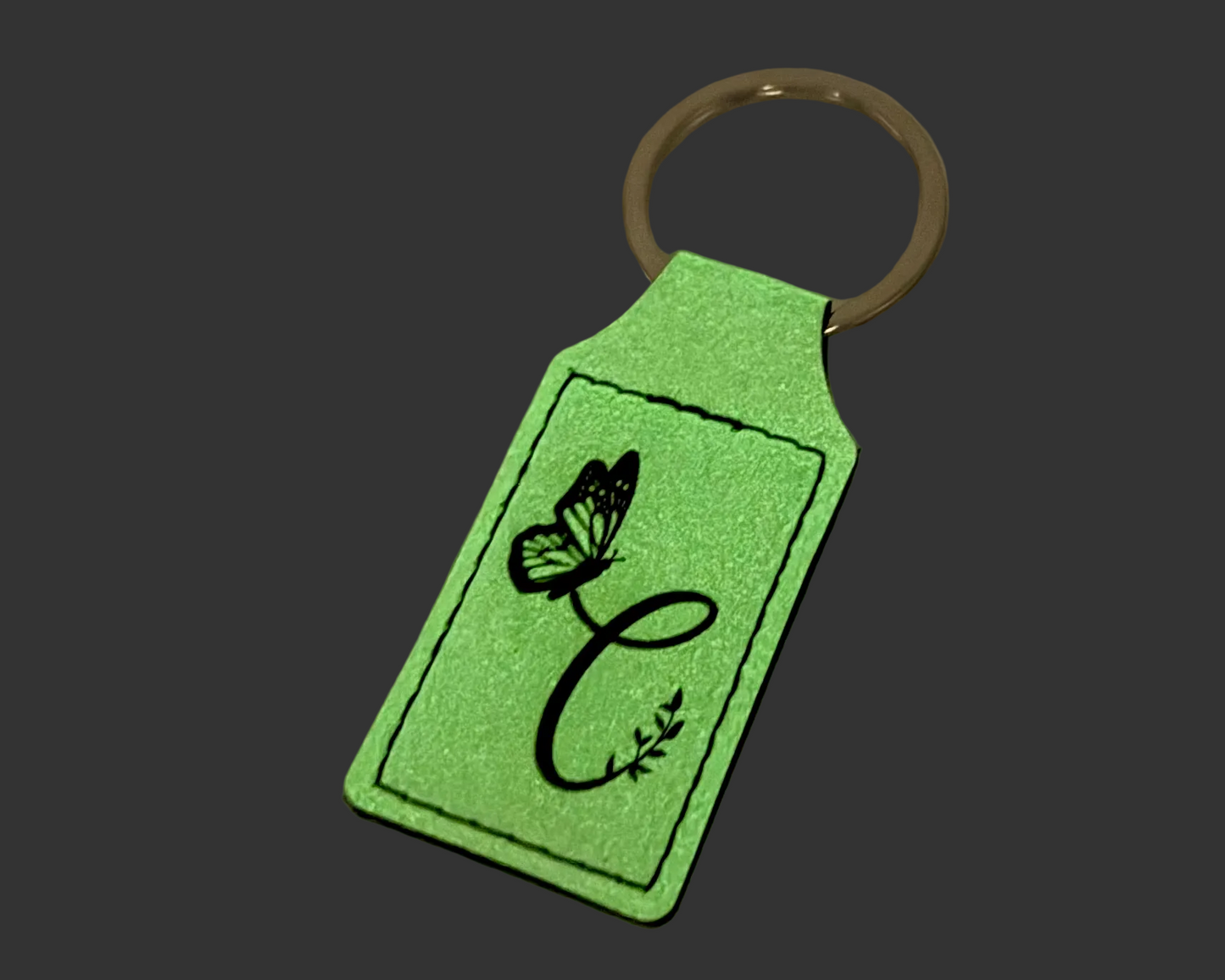Faux Leather Key Chain
