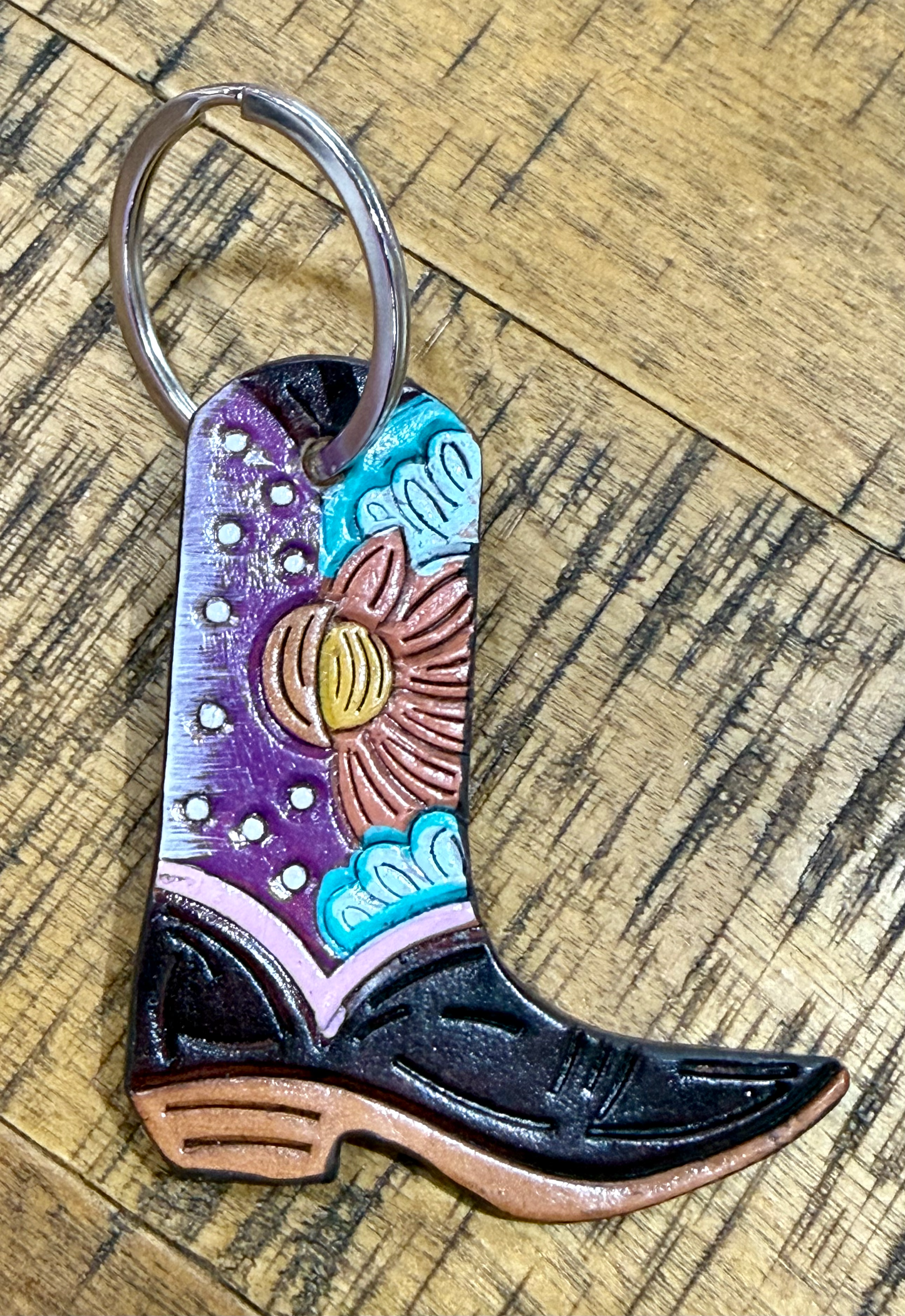 Leather Tooled Key Chains