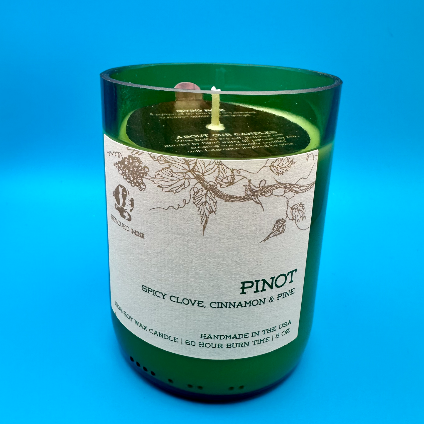 Rescued Wine Candle, 8 oz